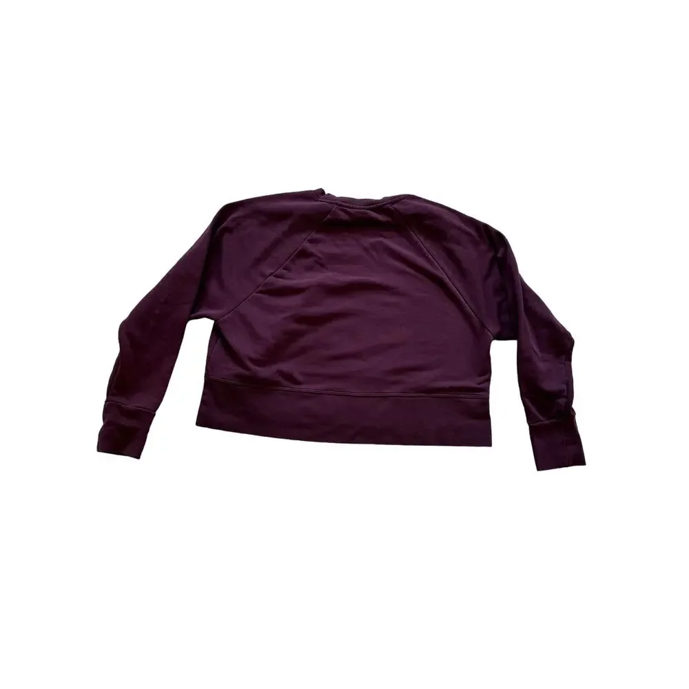 Nike DRI-Fit Top Versa Crew Sweatshirt‎ Raglan Long Sleeves Maroon Womens Size M